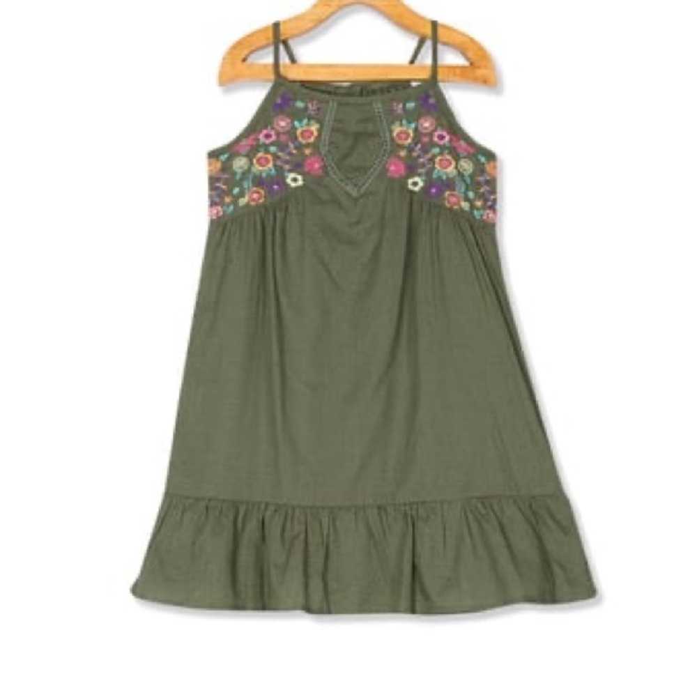 THE CHILDREN'S PLACE Floral Embroidered A-line Dress